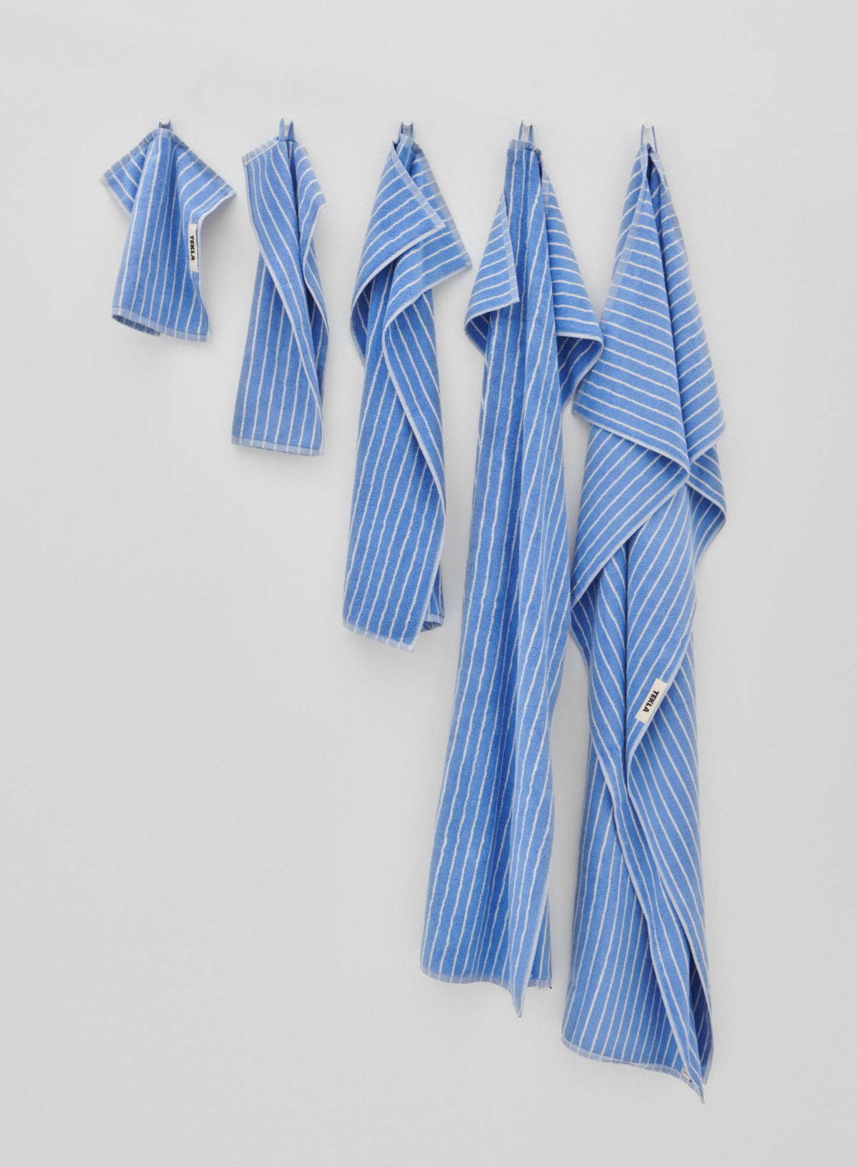 Guest Towel, Clear Blue Stripes - Tekla