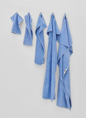 Guest Towel, Clear Blue Stripes - Tekla