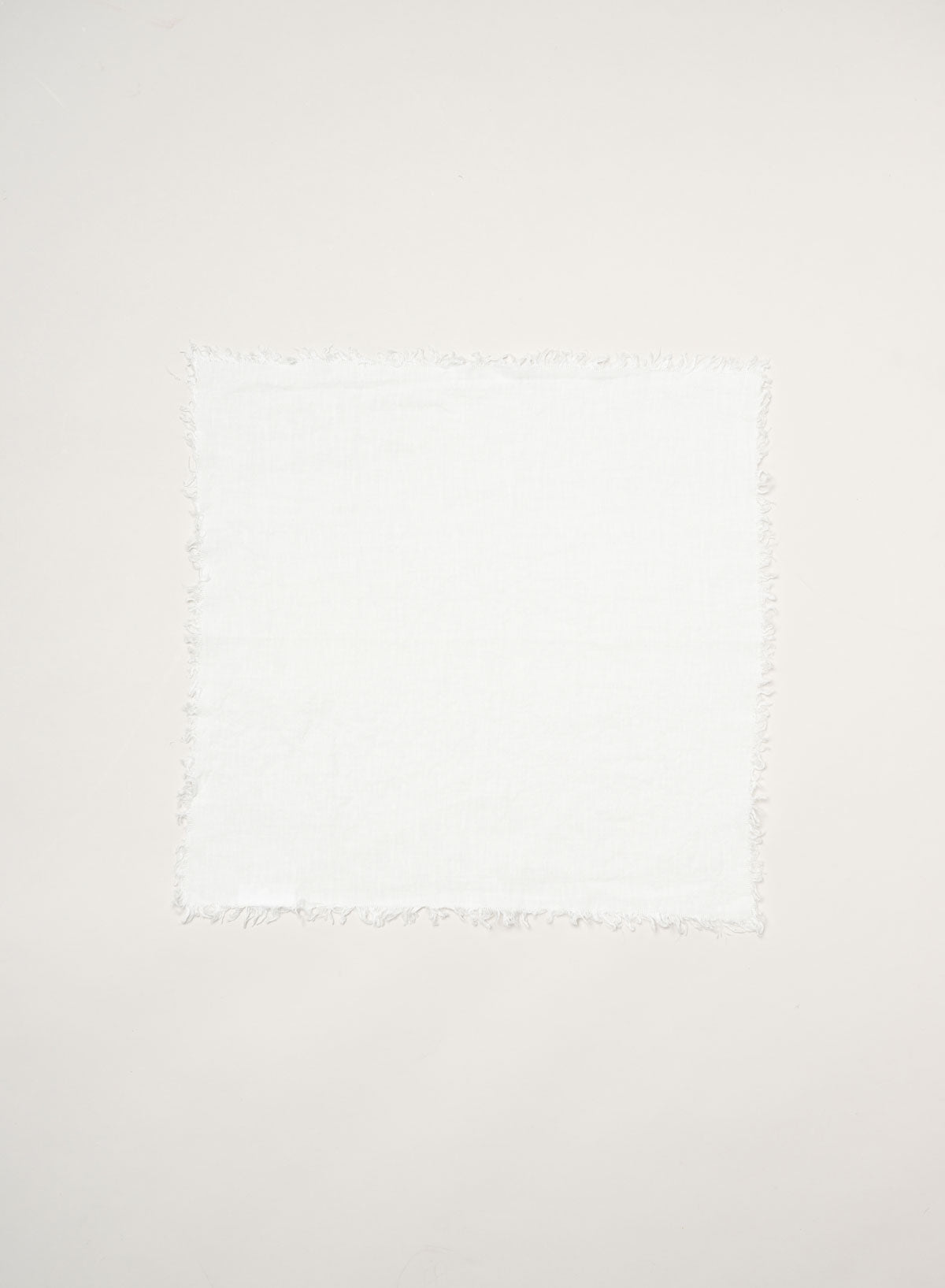 Table Napkin with Fringes, Off White - Linge Particulier