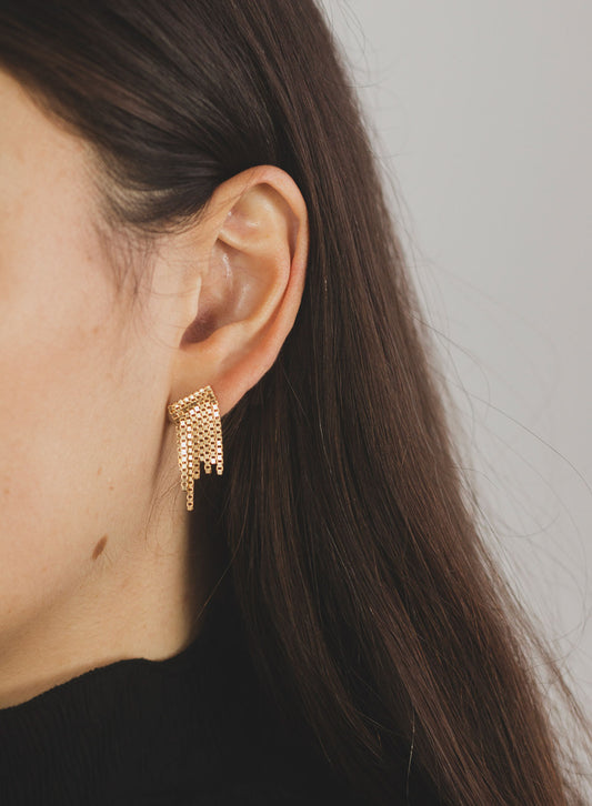 Earrings, Disco Gold, Big - Martine Viergever