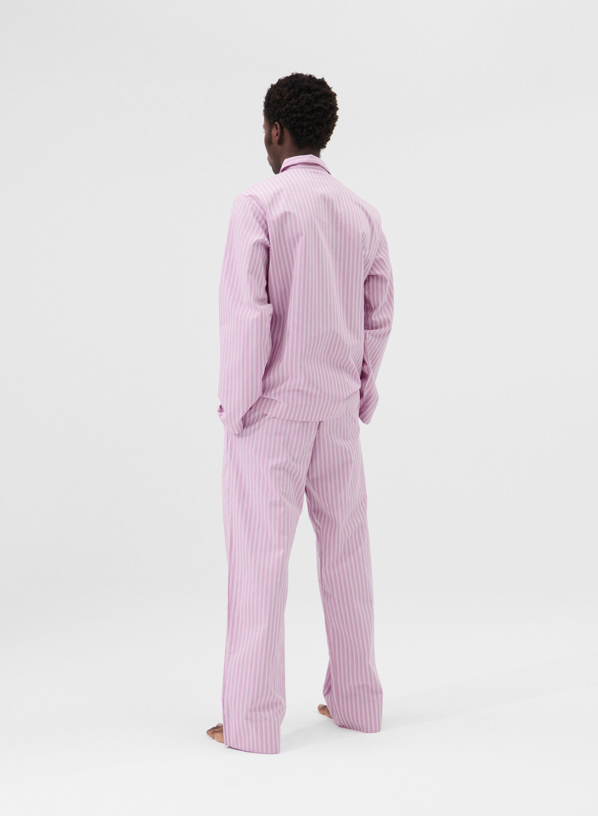 Long Sleeved Shirt, Purple Pink Stripes - Tekla