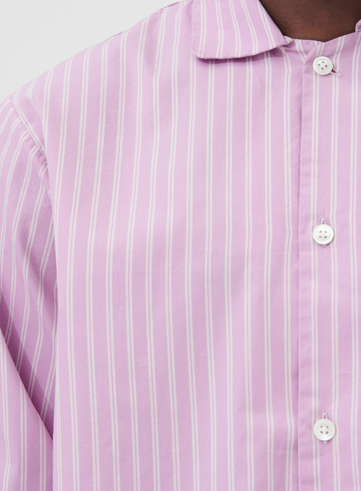 Long Sleeved Shirt, Purple Pink Stripes - Tekla