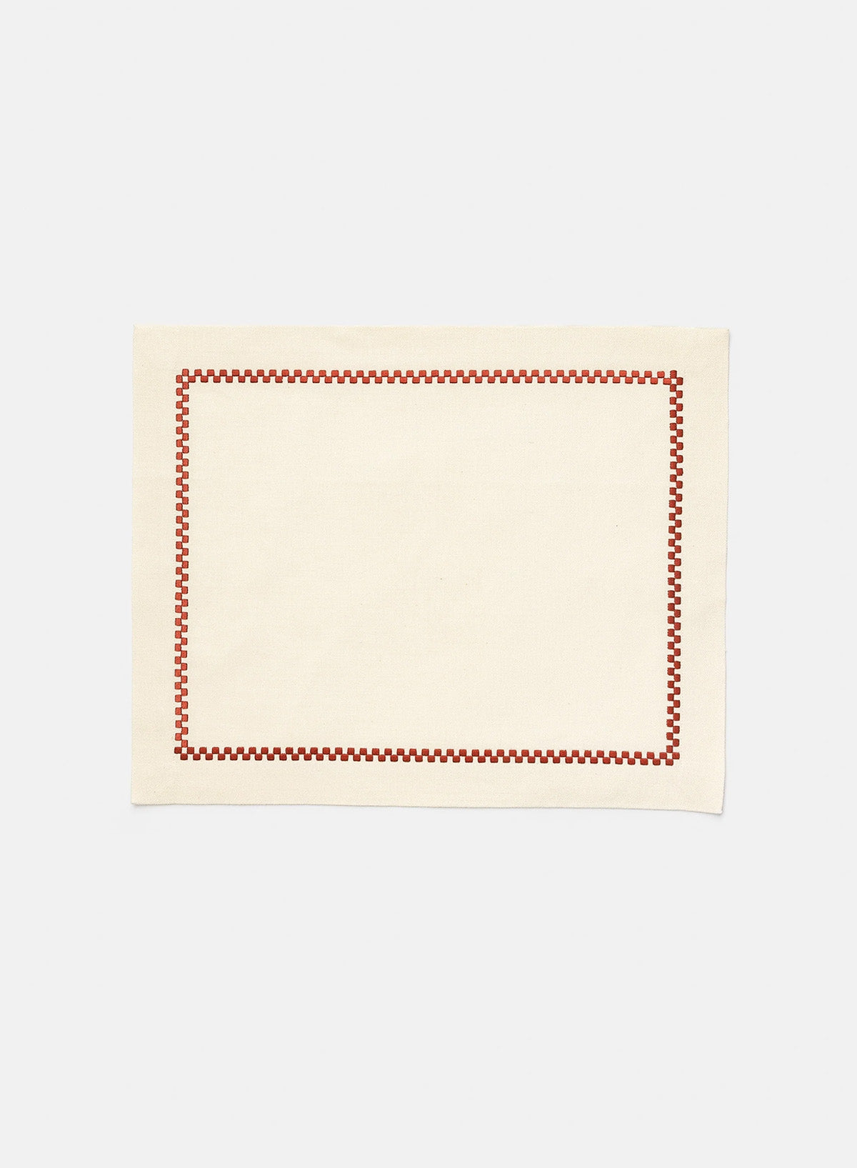 Ricamo Placemat, White/Bordeaux - Chiarastella Cattana