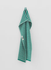 Hand Towel, Teal Green Stripes - Tekla