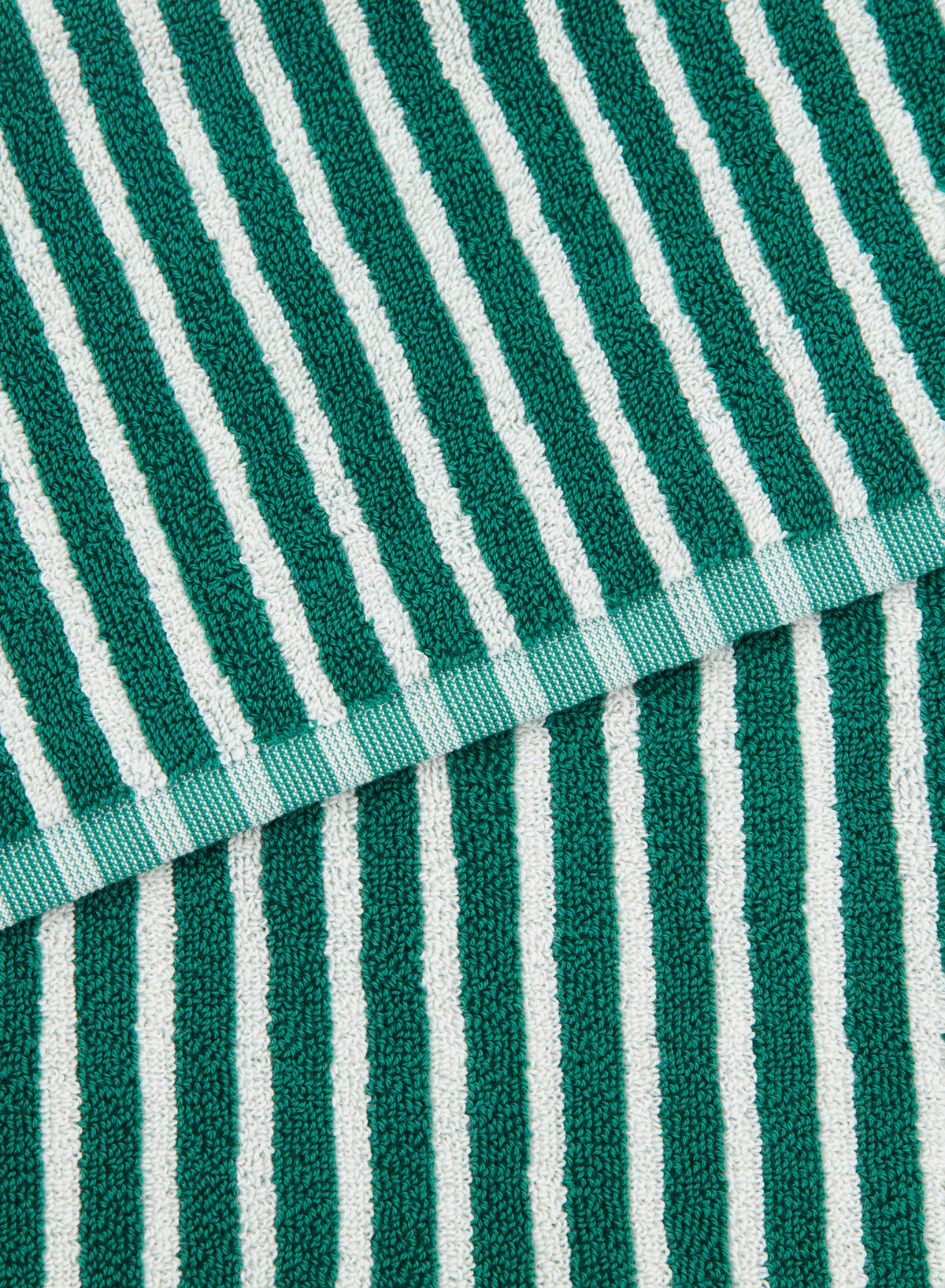 Guest Towel, Teal Green Stripes - Tekla