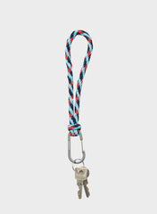 The New Kumihimo Keychain Key Blue & Red Alert