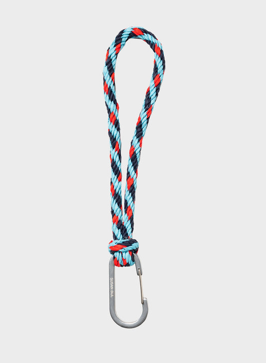 The New Kumihimo Keychain Key Blue & Red Alert