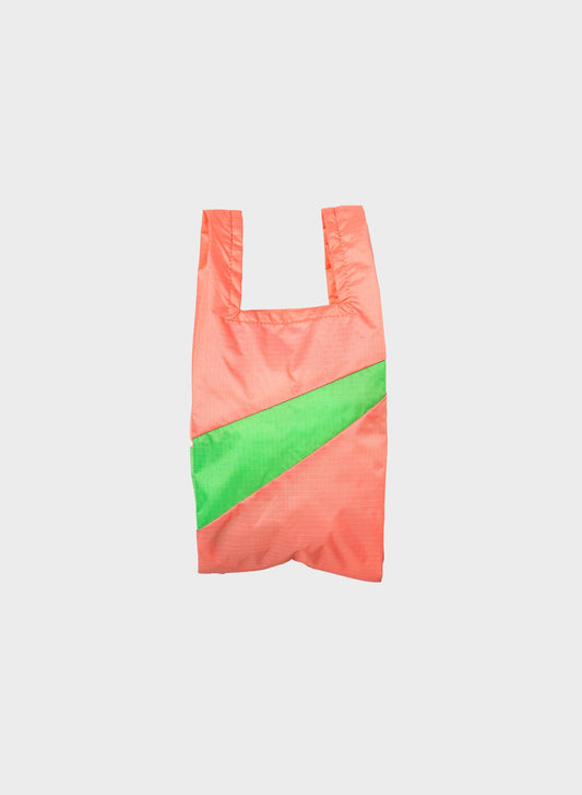 The New Shopping Bag Coral & Greenscreen Small