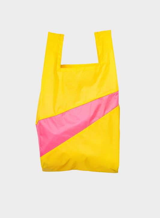 The New Shopping Bag TV Yellow & Fluo Pink Medium