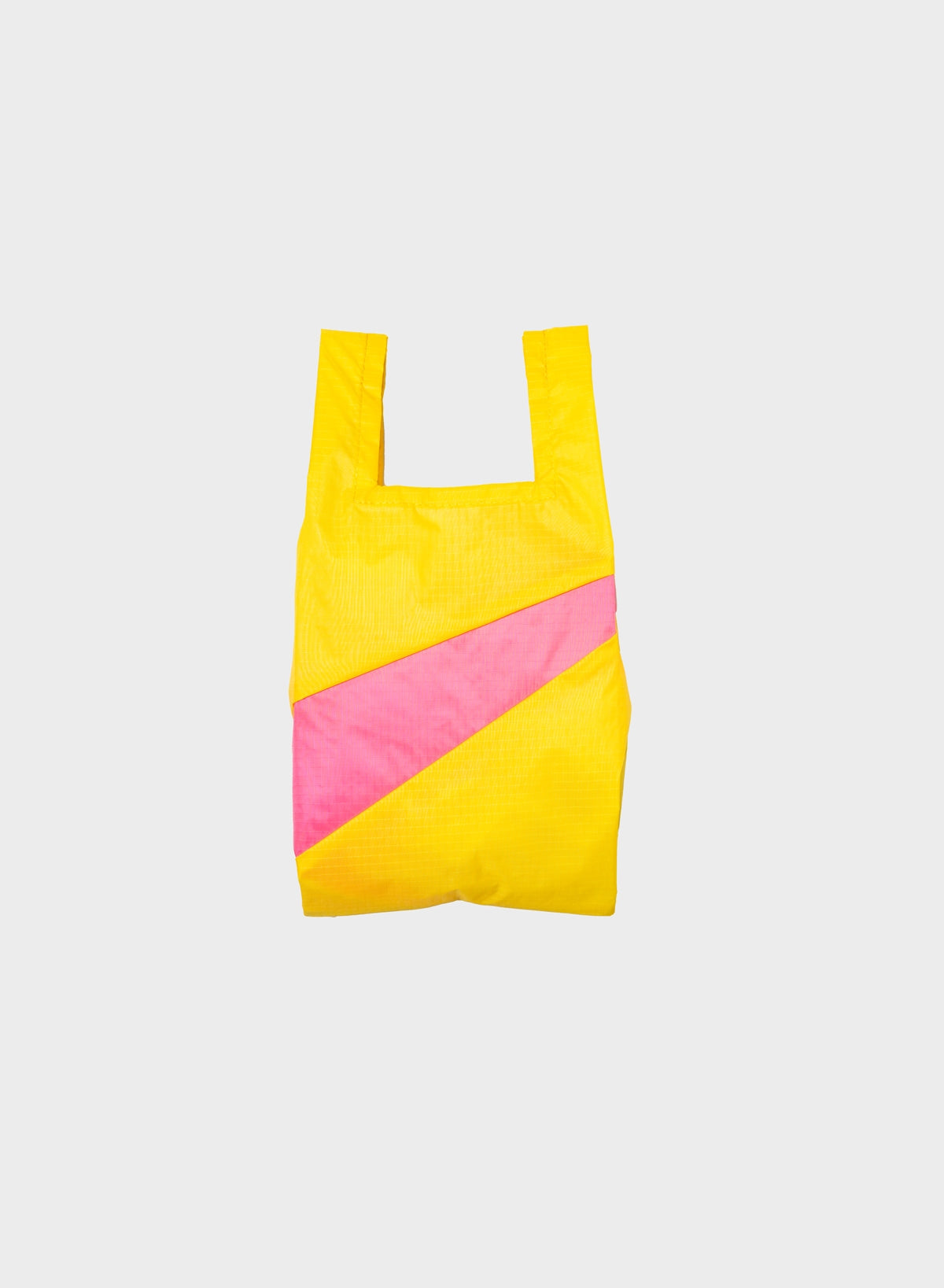 The New Shopping Bag TV Yellow & Fluo Pink Small