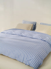 Single Duvet Cover - Island Blue Stripes, 140x200 - Tekla