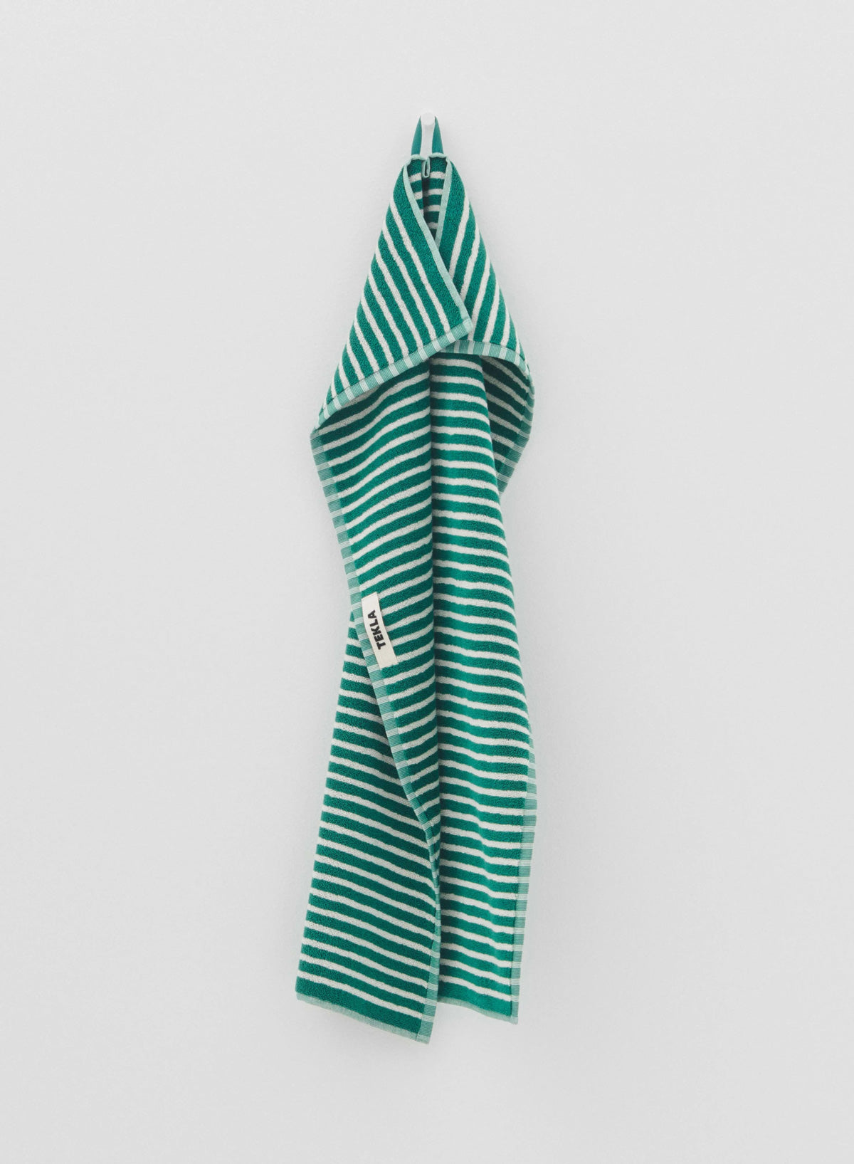 Guest Towel, Teal Green Stripes - Tekla