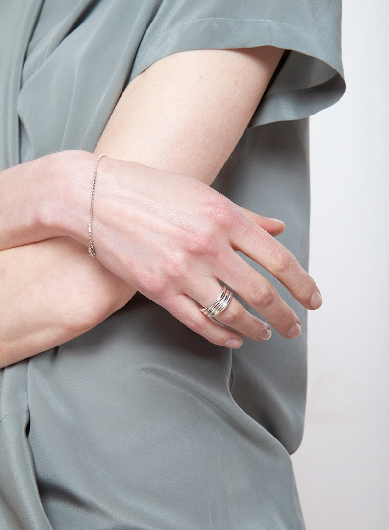 Bracelet, Venetian Fine Silver, 18 - Martine Viergever