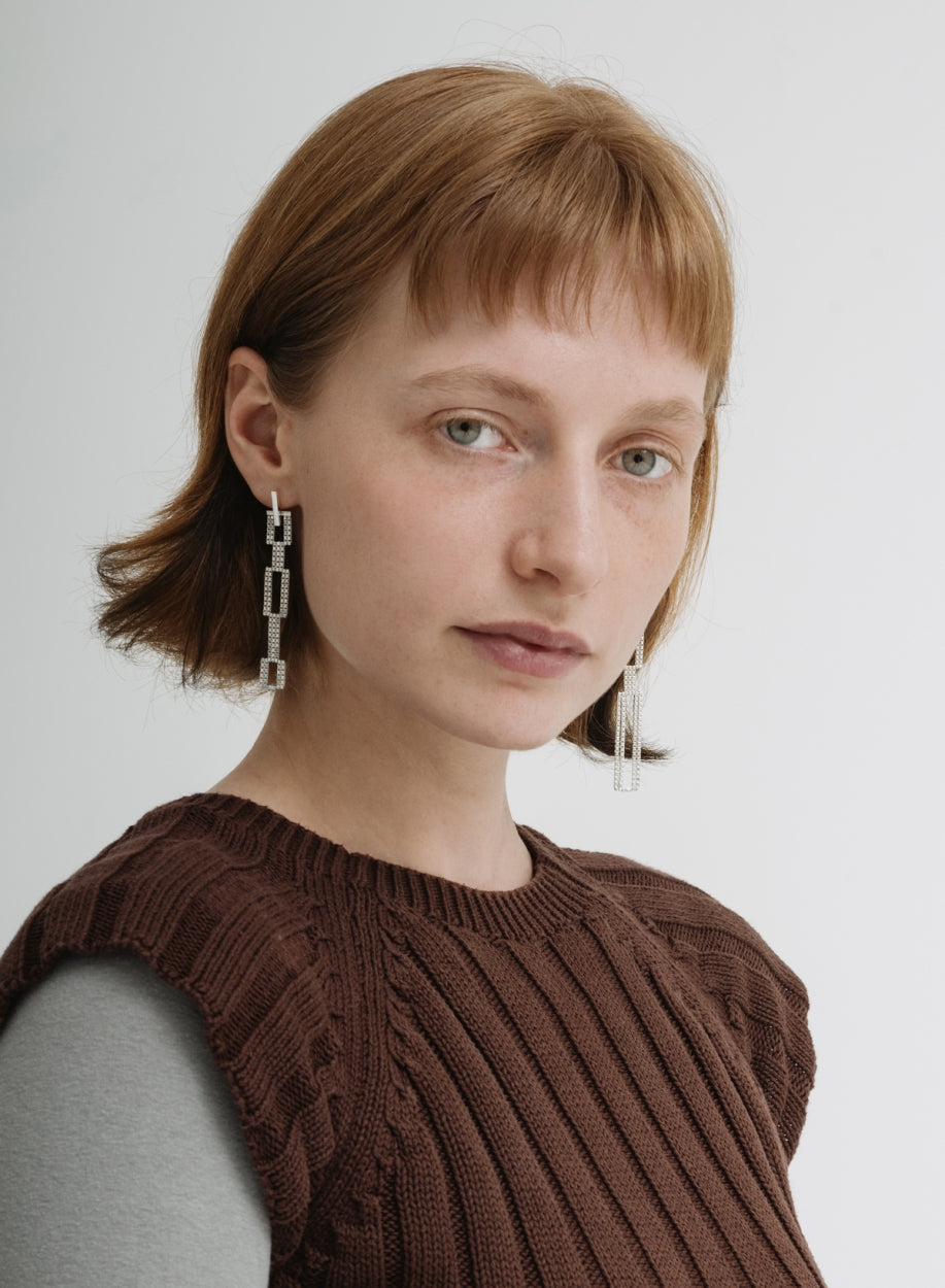 Earrings, Hilarius Silver - Martine Viergever
