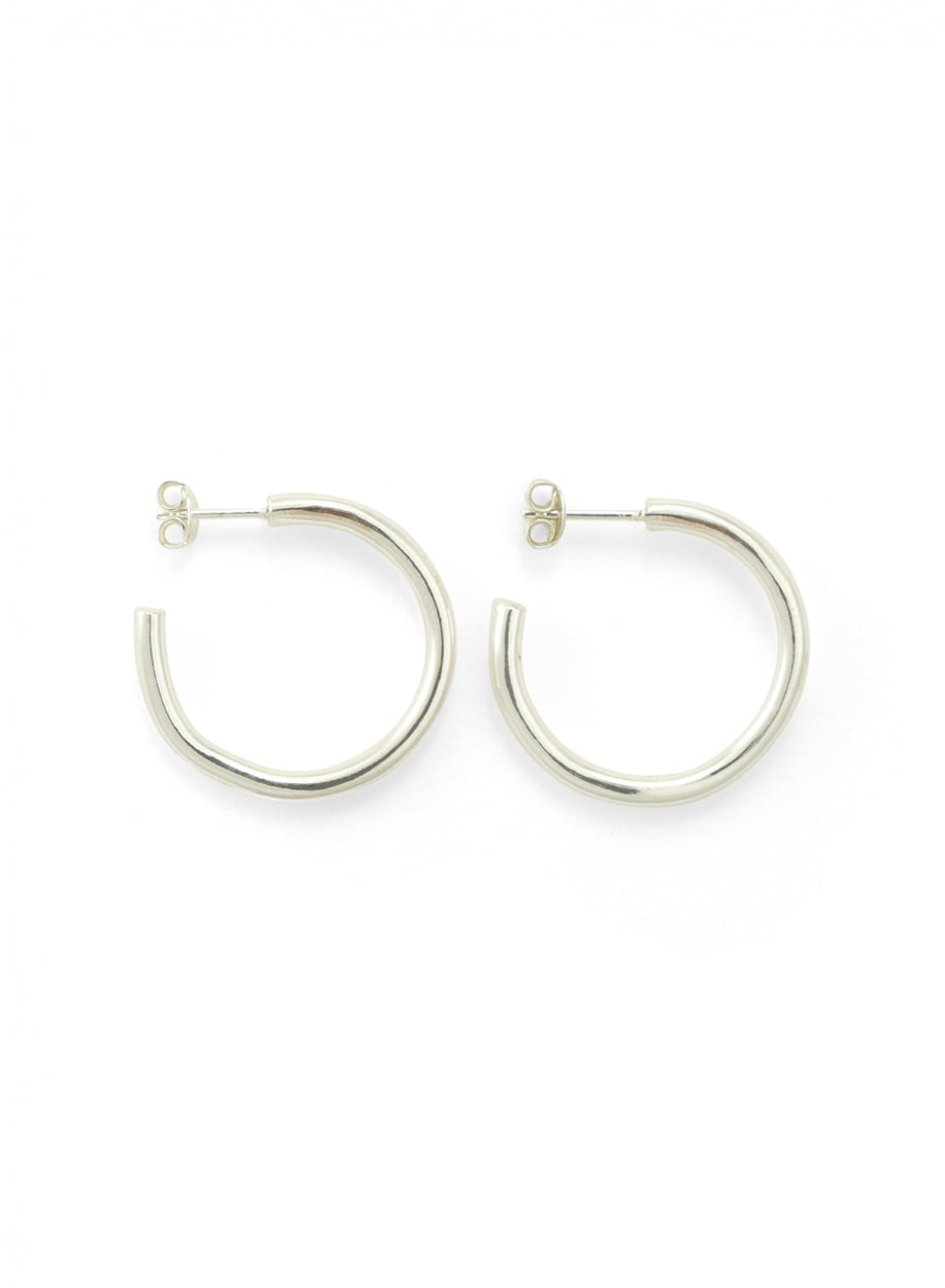 Earrings, Trochus Silver, Large - Martine Viergever