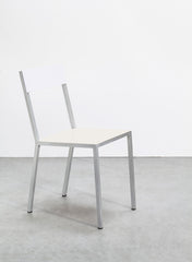 Alu Chair, Ivory Seat, White Back - Muller van Severen